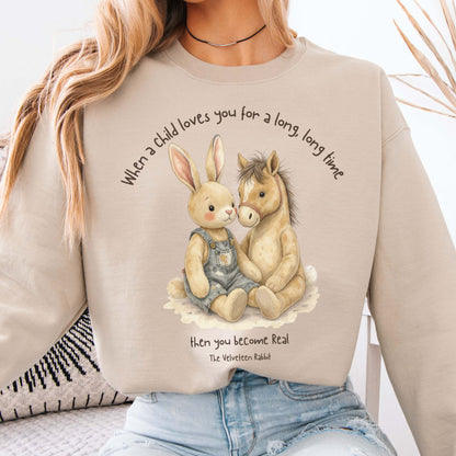 Sweatshirt Sand / S You Become Real The Velveteen Rabbit Sweatshirt The Mystic Eden