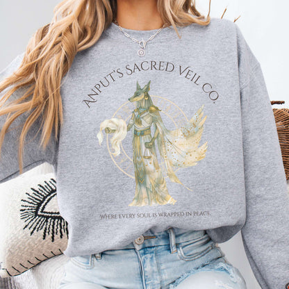 Sweatshirt Sport Grey / S Anput's Sacred Veil Co Egyptian Mythology Sweatshirt The Mystic Eden