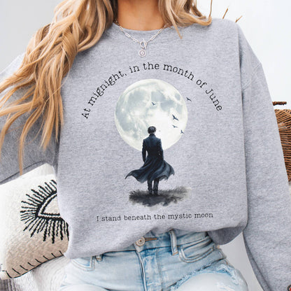 Sweatshirt Sport Grey / S Beneath the Mystic Moon Edgar Allan Poe Sweatshirt The Mystic Eden