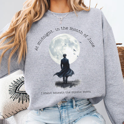 Sweatshirt Sport Grey / S Beneath the Mystic Moon Edgar Allan Poe Sweatshirt The Mystic Eden