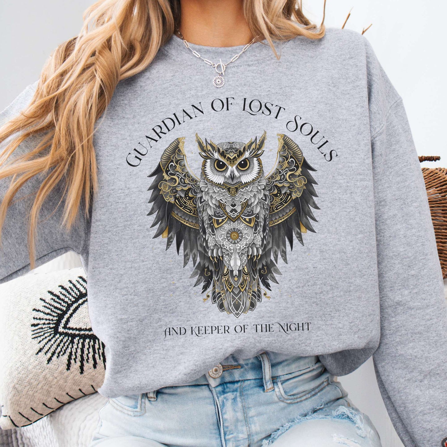 Sweatshirt Sport Grey / S Guardian of Lost Souls Mythic Owl Sweatshirt The Mystic Eden