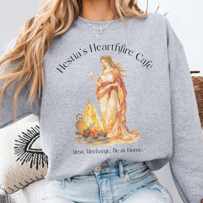 Sweatshirt Sport Grey / S Hestia’s Hearthfire Café Mythology Sweatshirt The Mystic Eden