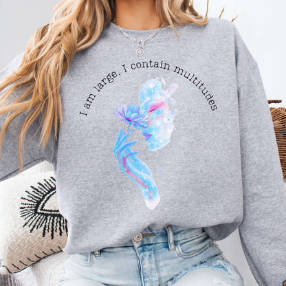 Sweatshirt Sport Grey / S I Contain Multitudes Walt Whitman Sweatshirt The Mystic Eden