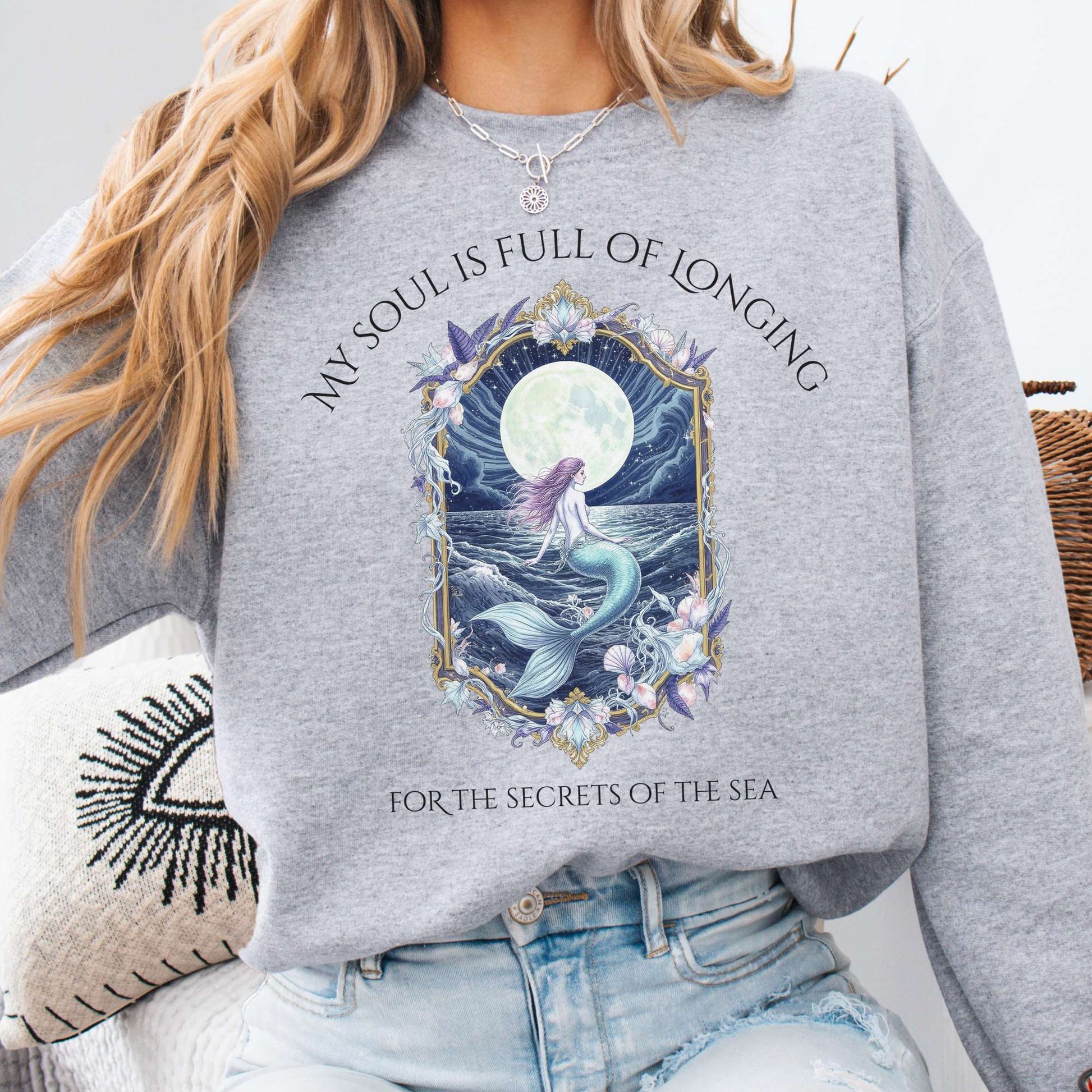 Sweatshirt Sport Grey / S My Soul Is Full of Longing Poetry Sweatshirt The Mystic Eden