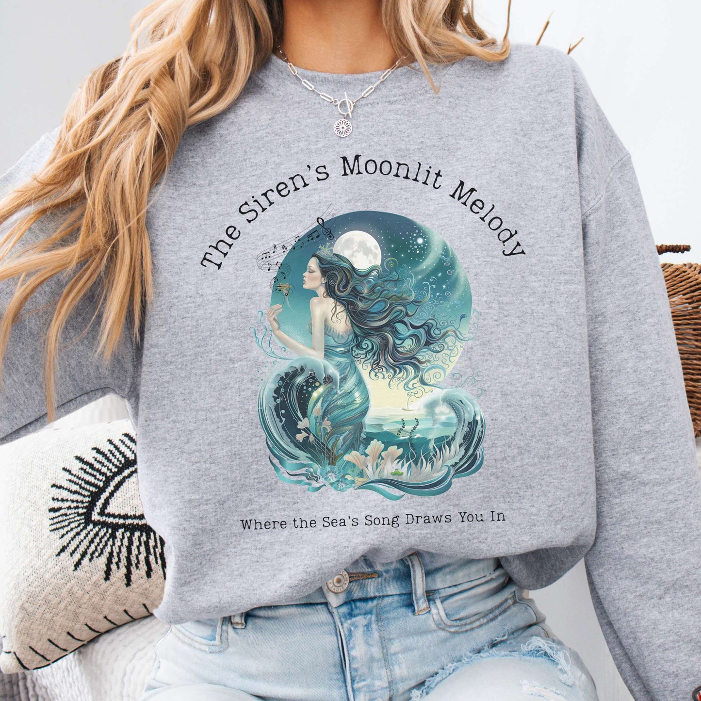 Sweatshirt Sport Grey / S The Siren’s Moonlit Melody Mythology Sweatshirt The Mystic Eden