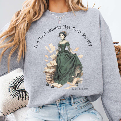 Sweatshirt Sport Grey / S The Soul Selects Her Own Society Emily Dickinson Sweatshirt The Mystic Eden