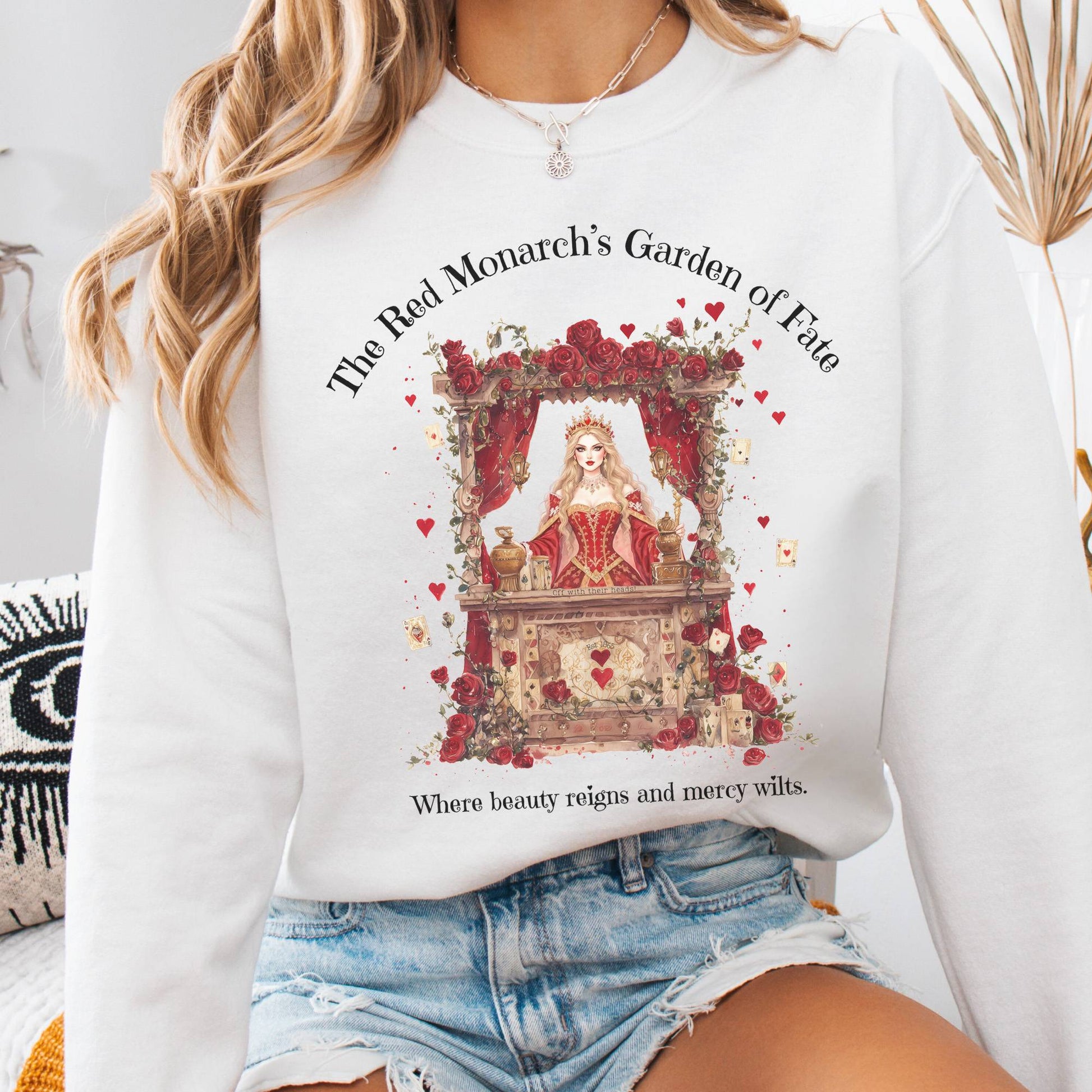 Sweatshirt White / S The Red Monarchs Garden of Fate Sweatshirt The Mystic Eden