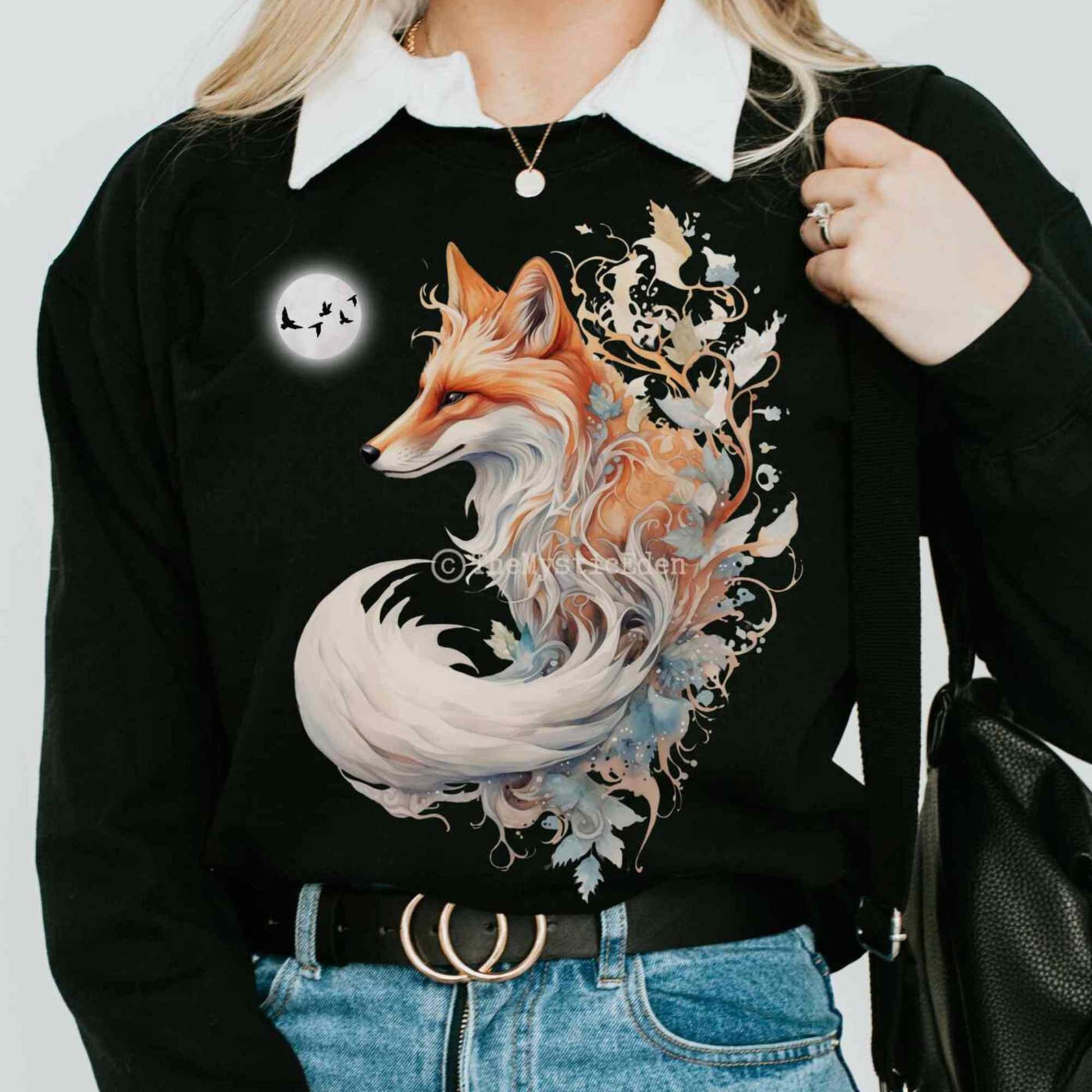 Sweatshirt Witchy fox sweatshirt cottagecore mystical sweatshirt The Mystic Eden