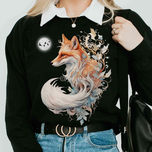 Sweatshirt Witchy fox sweatshirt cottagecore mystical sweatshirt The Mystic Eden