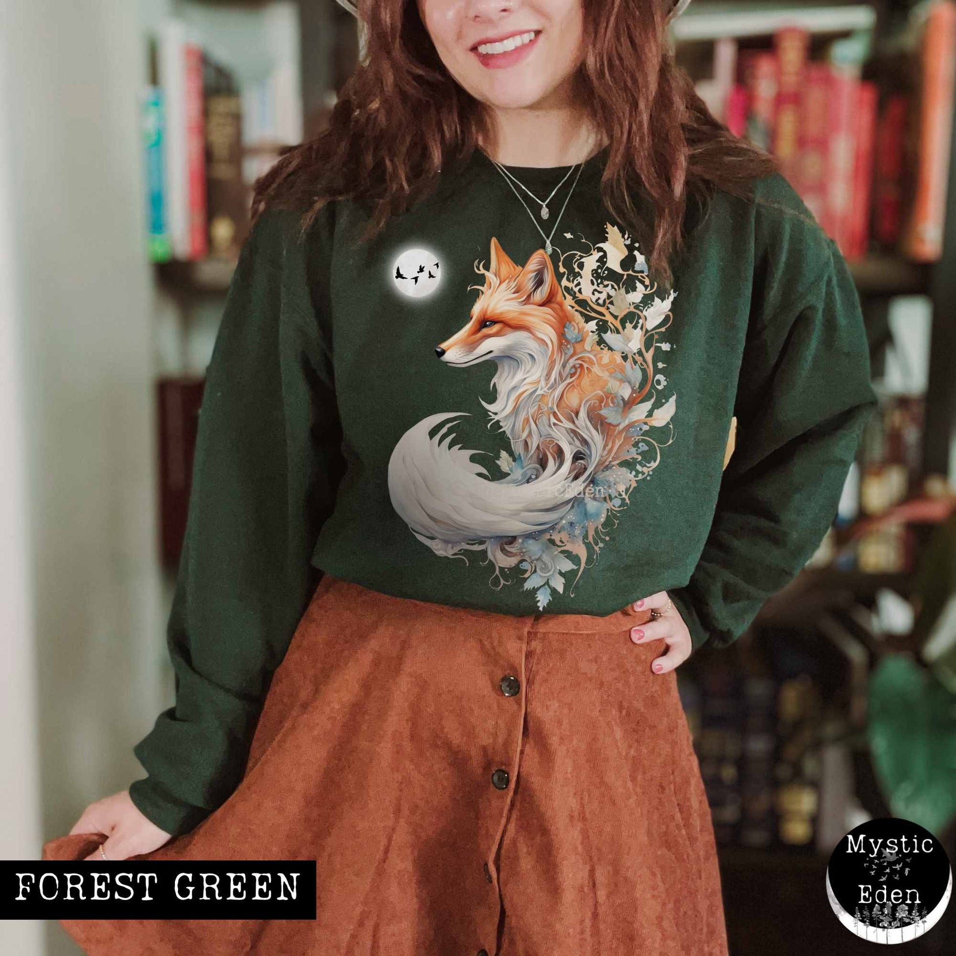 Sweatshirt Witchy fox sweatshirt cottagecore mystical sweatshirt The Mystic Eden