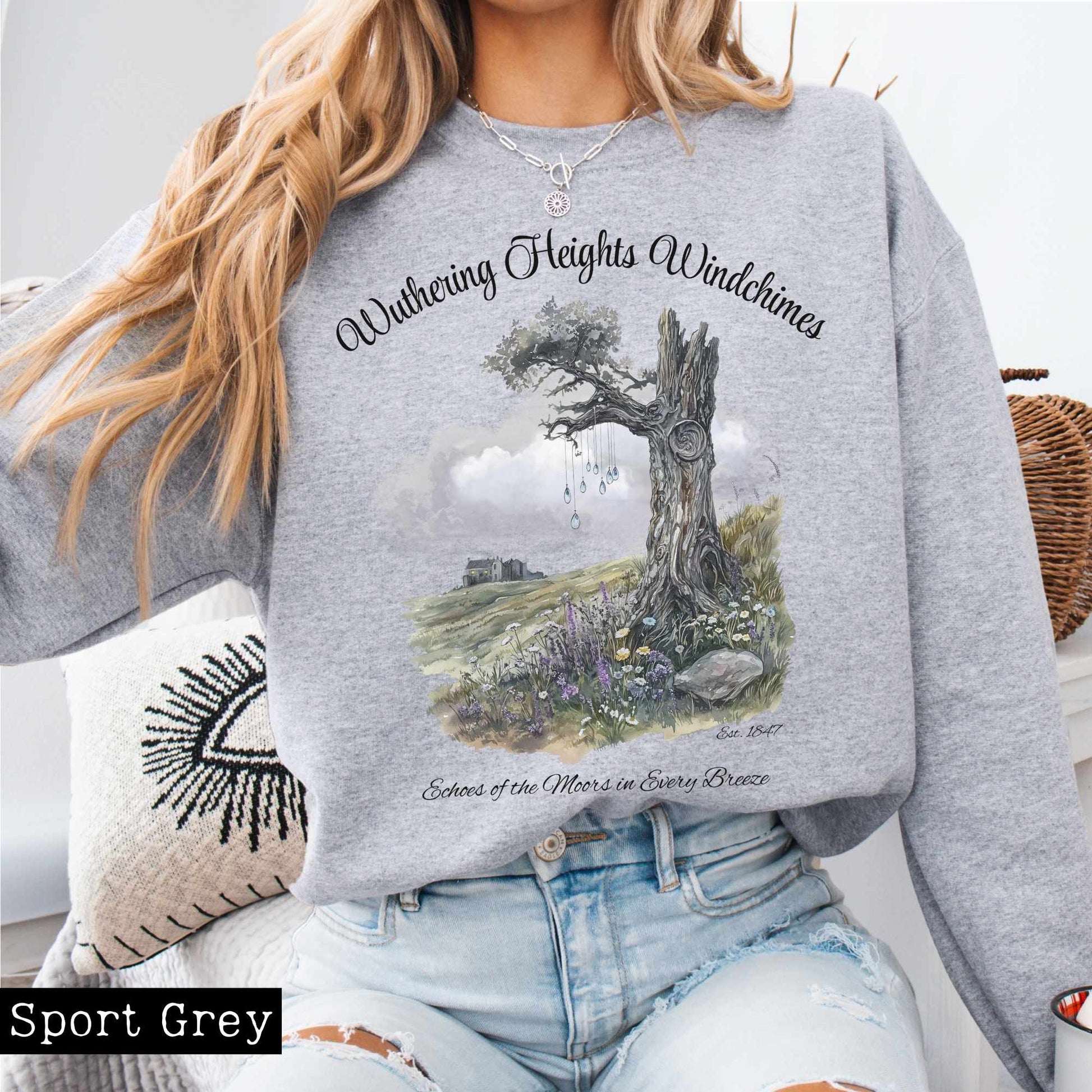 Sweatshirt Wuthering Heights Windchimes Brontë Sweatshirt The Mystic Eden