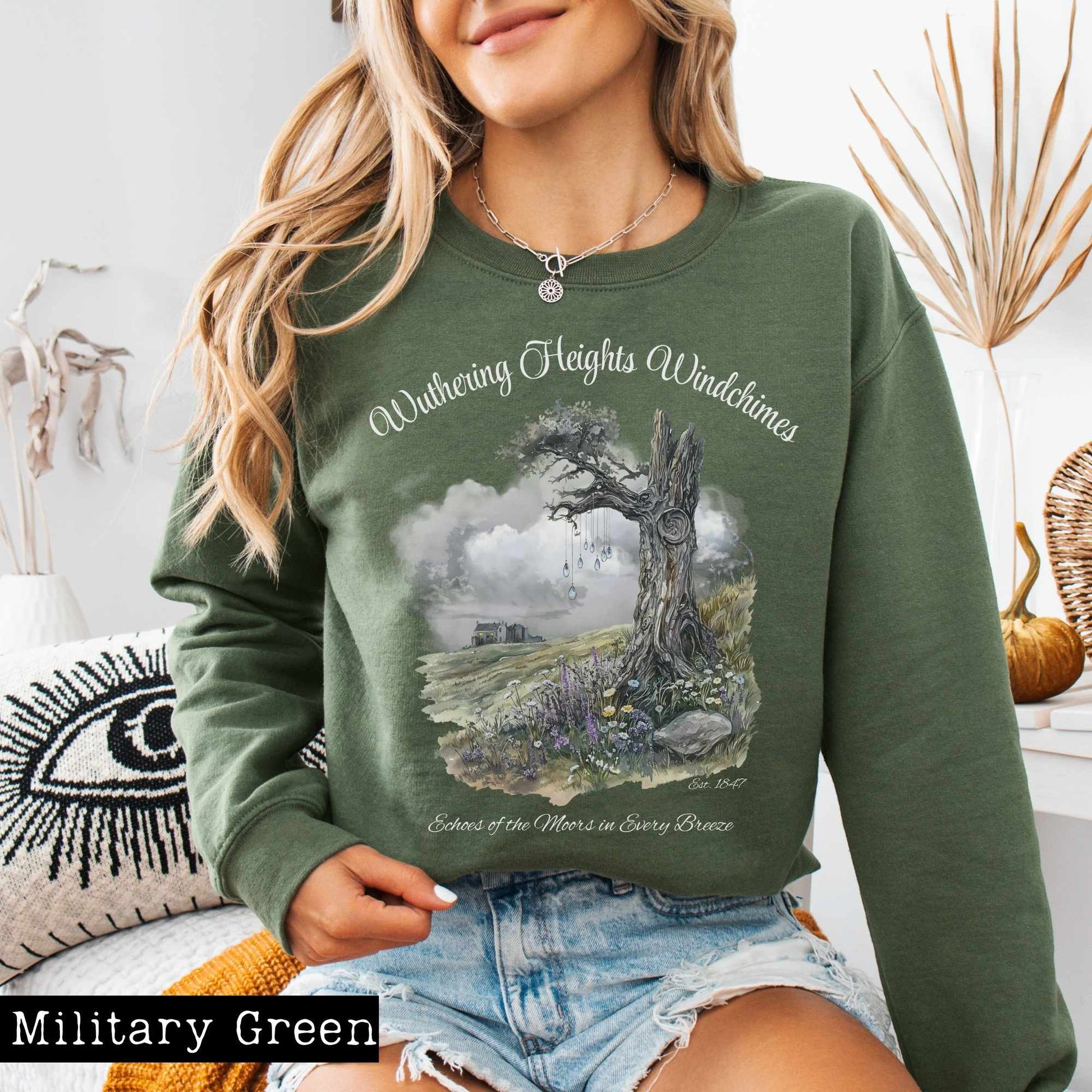 Sweatshirt Wuthering Heights Windchimes Brontë Sweatshirt The Mystic Eden