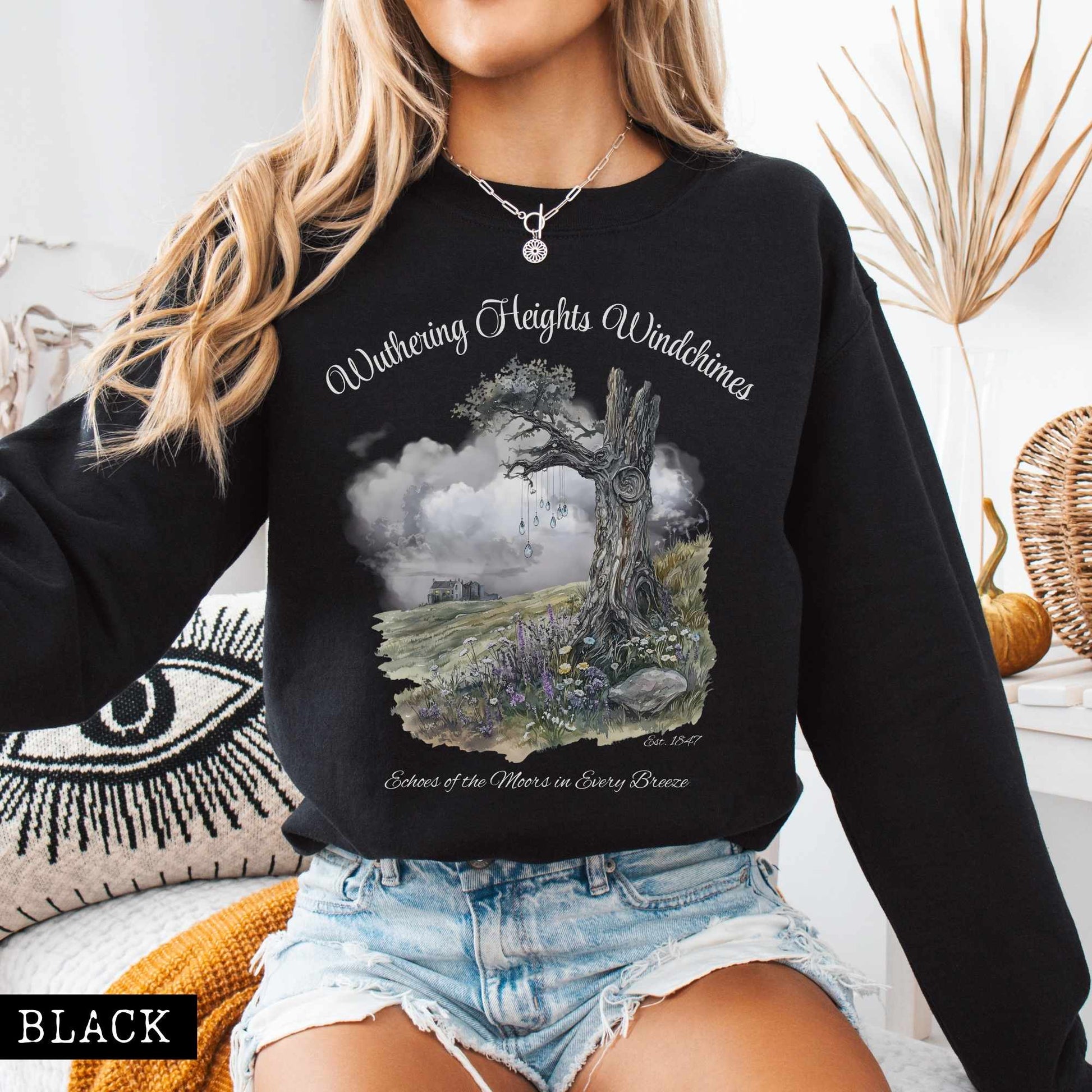 Sweatshirt Wuthering Heights Windchimes Brontë Sweatshirt The Mystic Eden