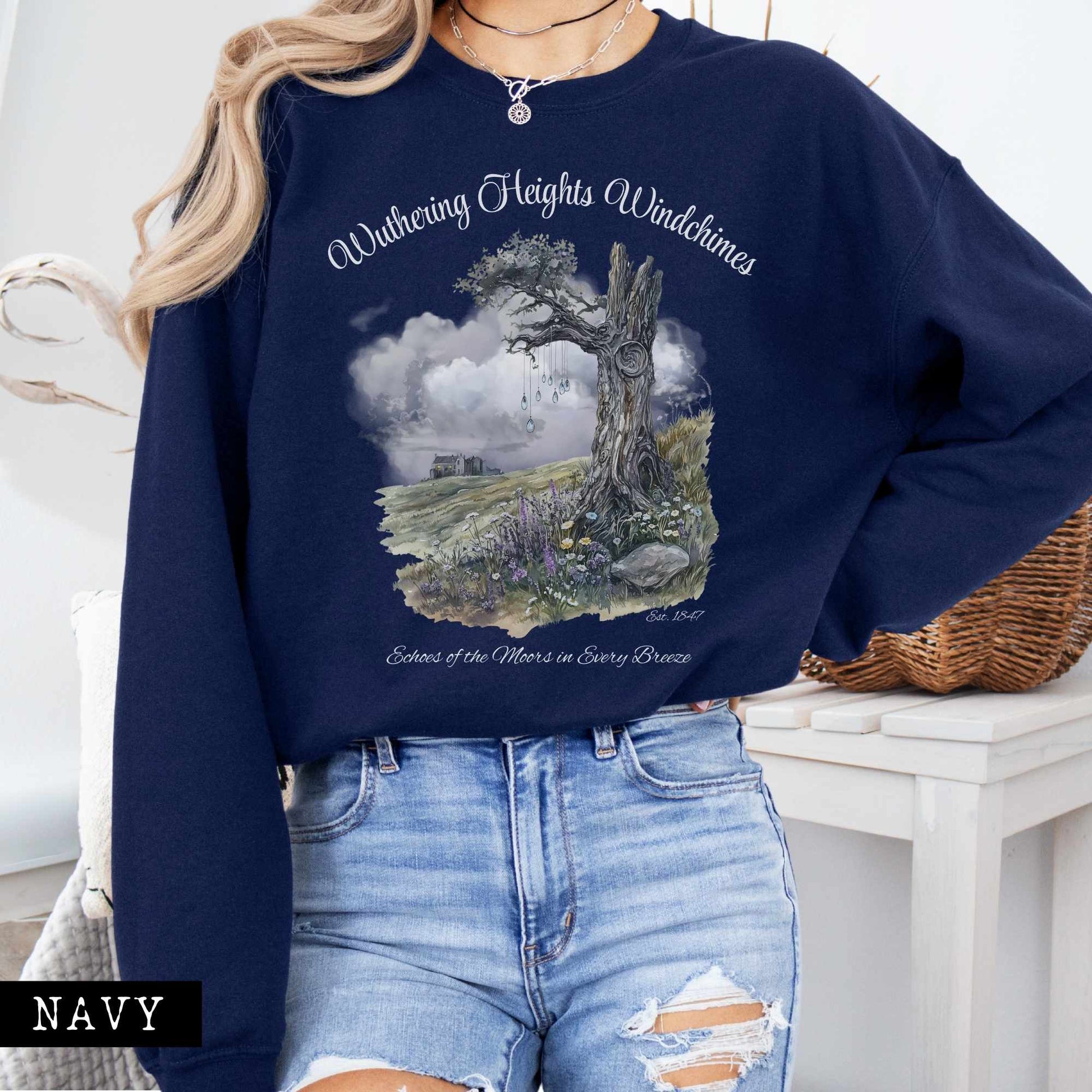 Sweatshirt Wuthering Heights Windchimes Brontë Sweatshirt The Mystic Eden