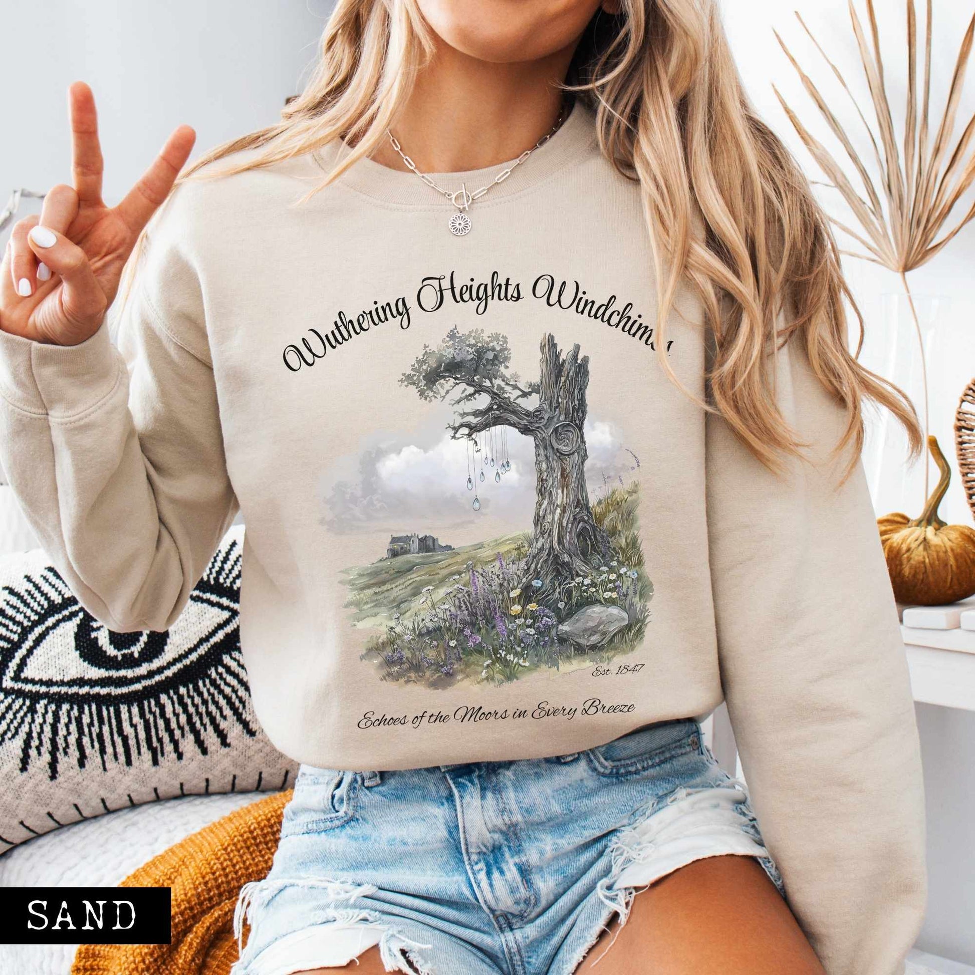 Sweatshirt Wuthering Heights Windchimes Brontë Sweatshirt The Mystic Eden