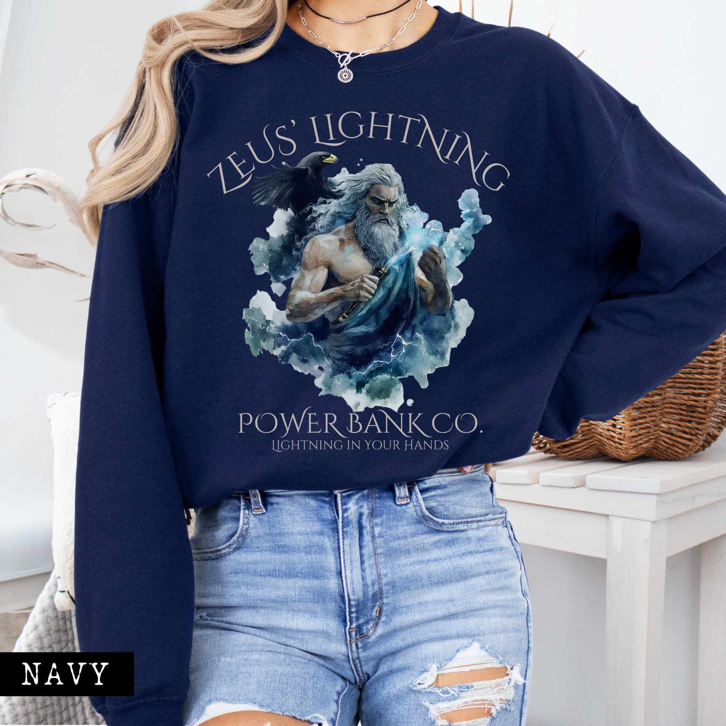 Sweatshirt Zeus' Lightning Power Bank Co. Sweatshirt The Mystic Eden