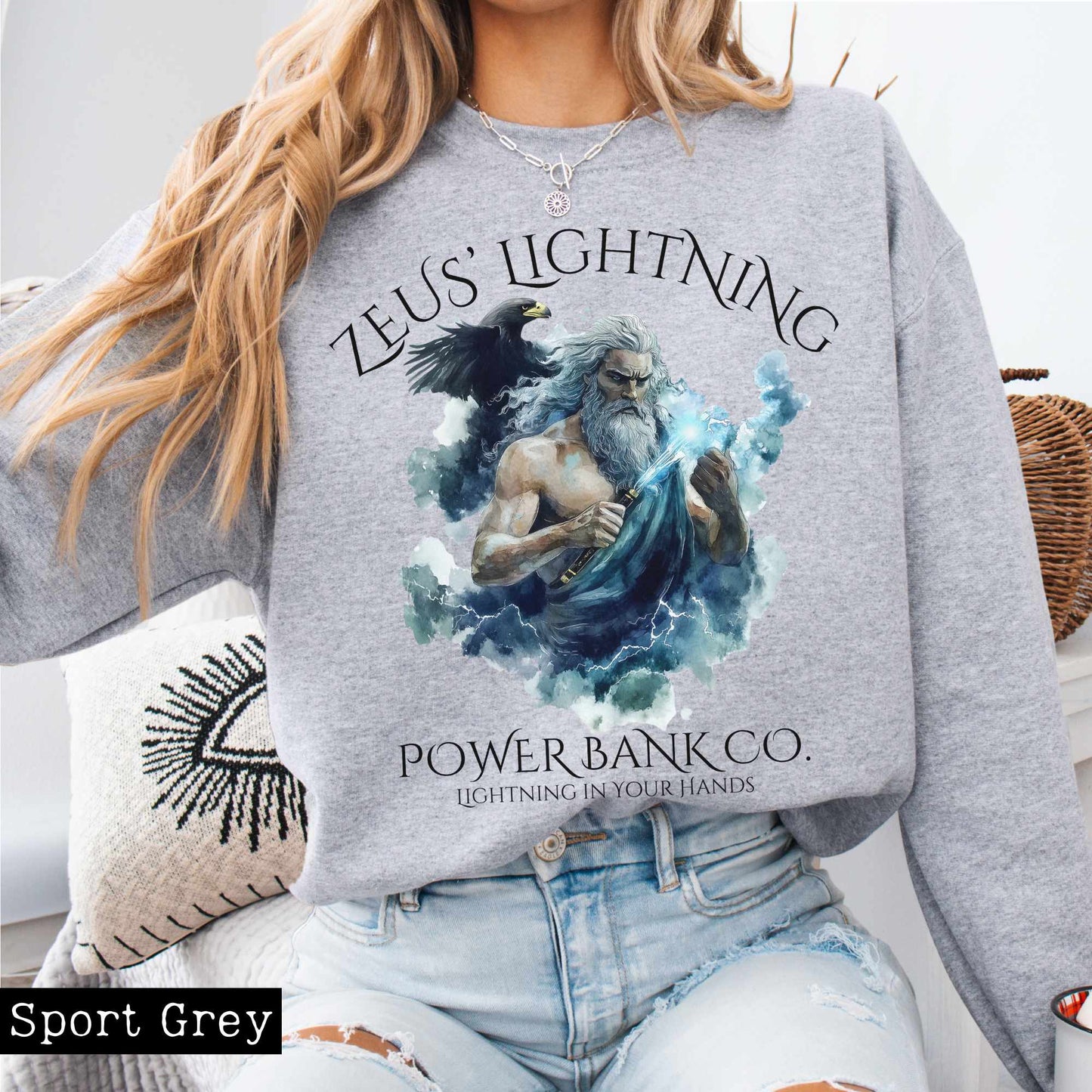 Sweatshirt Zeus' Lightning Power Bank Co. Sweatshirt The Mystic Eden