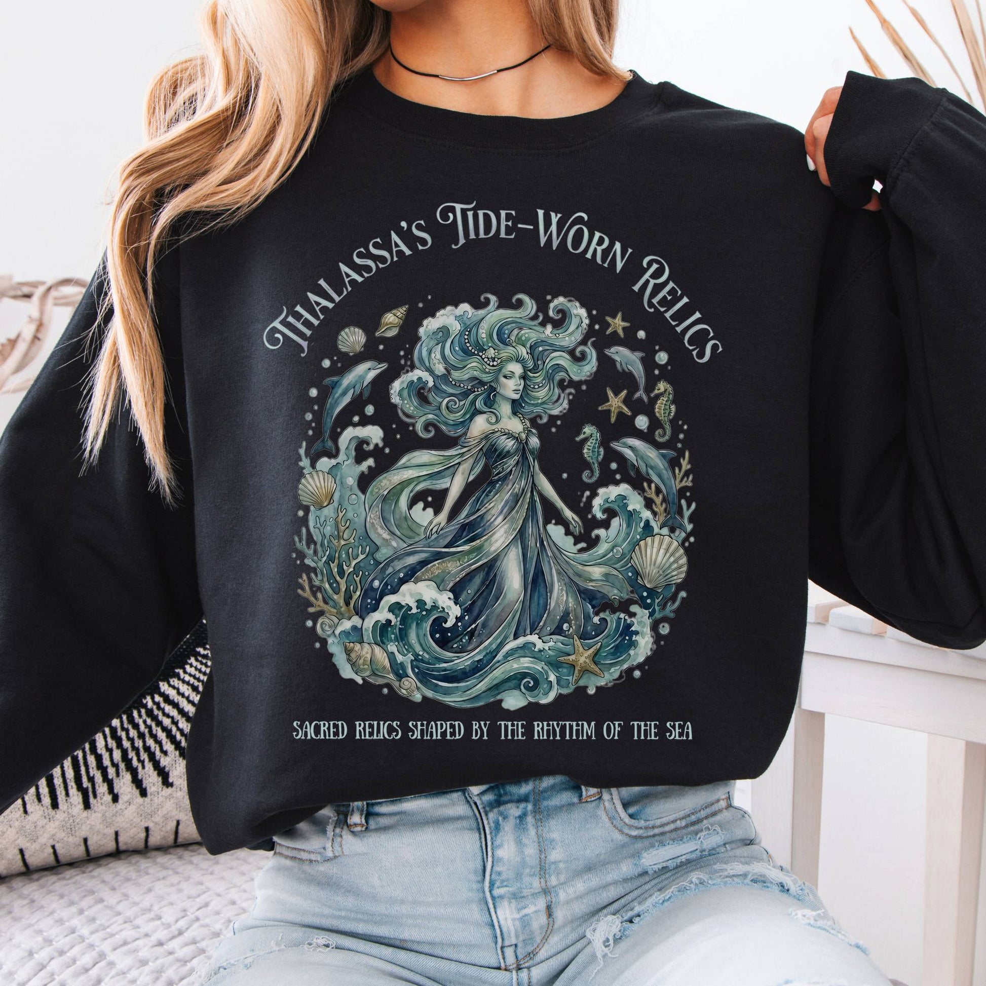 Sweatshirts Black / S Design 287 Crewneck Sweatshirt The Mystic Eden