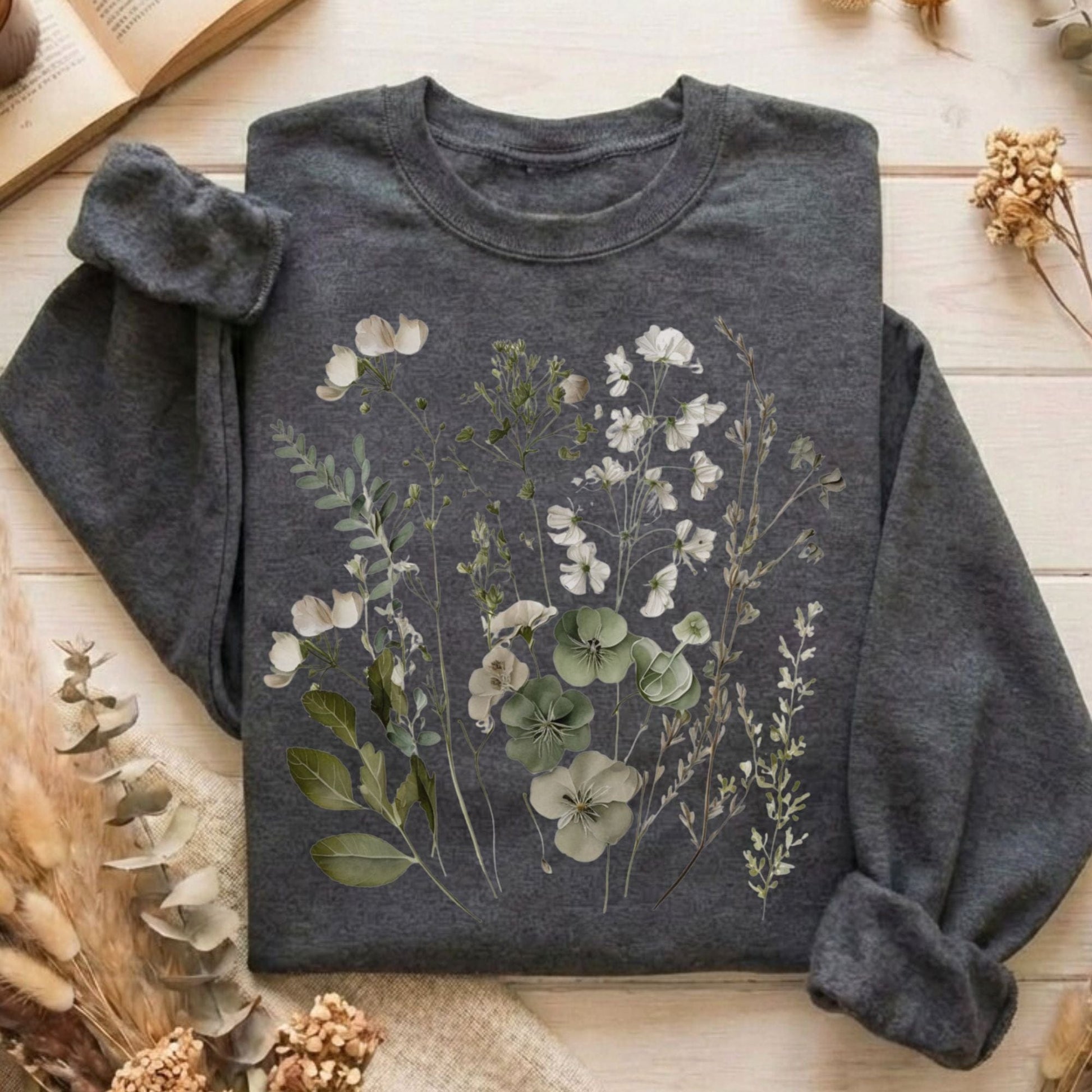 Sweatshirts Dark Heather / S Design 1 Crewneck Sweatshirt The Mystic Eden
