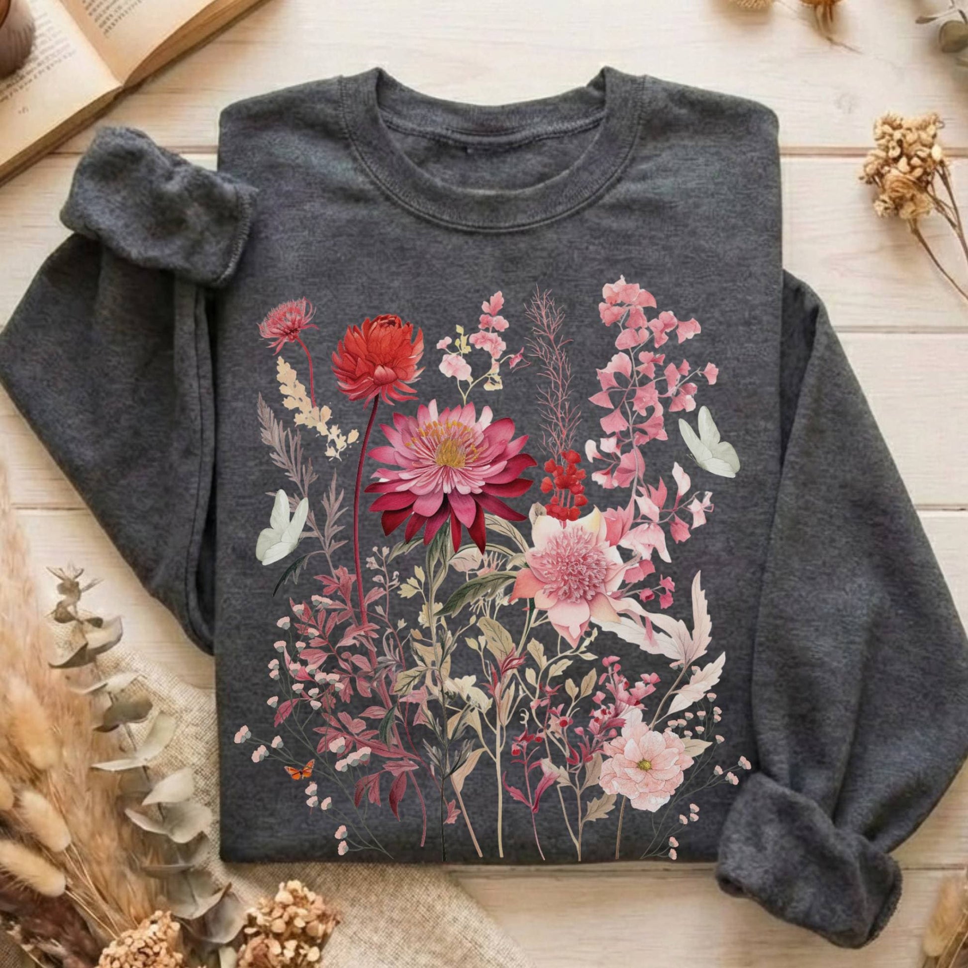 Sweatshirts Dark Heather / S Design 3 Crewneck Sweatshirt The Mystic Eden