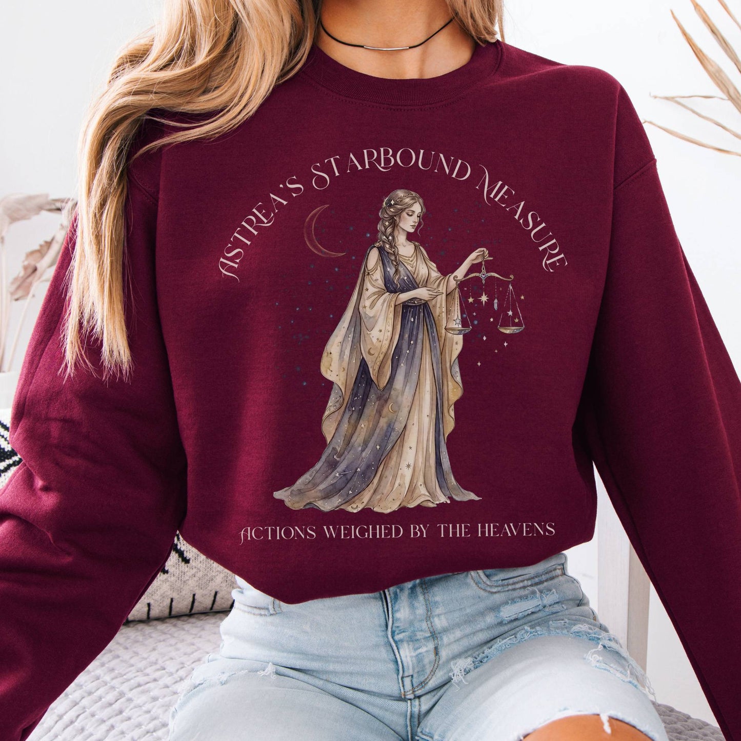 Sweatshirts Maroon / S Design 288 Crewneck Sweatshirt The Mystic Eden