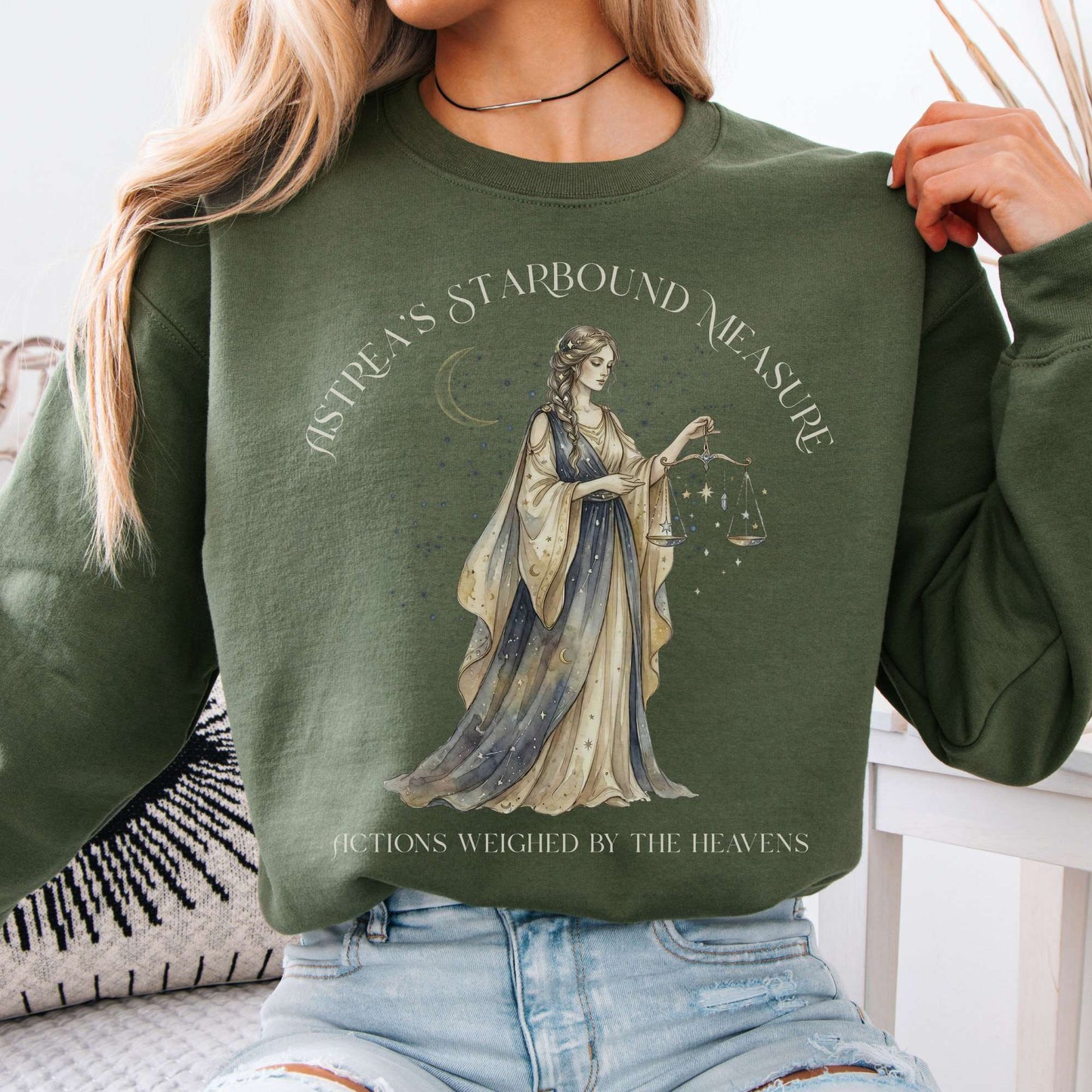 Sweatshirts Military Green / S Design 288 Crewneck Sweatshirt The Mystic Eden