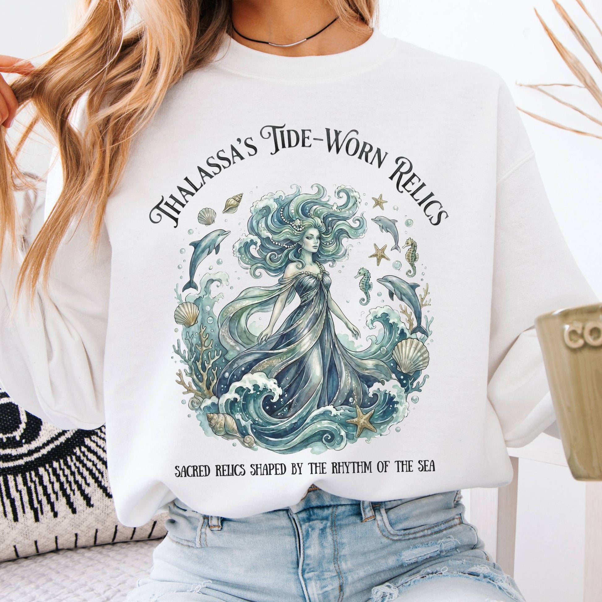 Sweatshirts White / S Design 287 Crewneck Sweatshirt The Mystic Eden