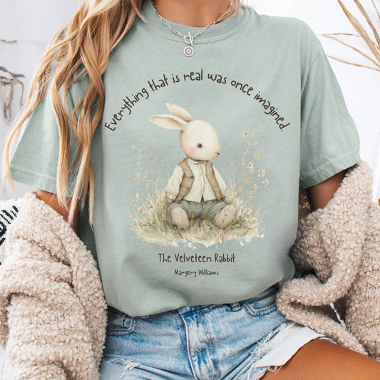 T-Shirt Bay / S Everything Real Was Once Imagined The Velveteen Rabbit Tee The Mystic Eden