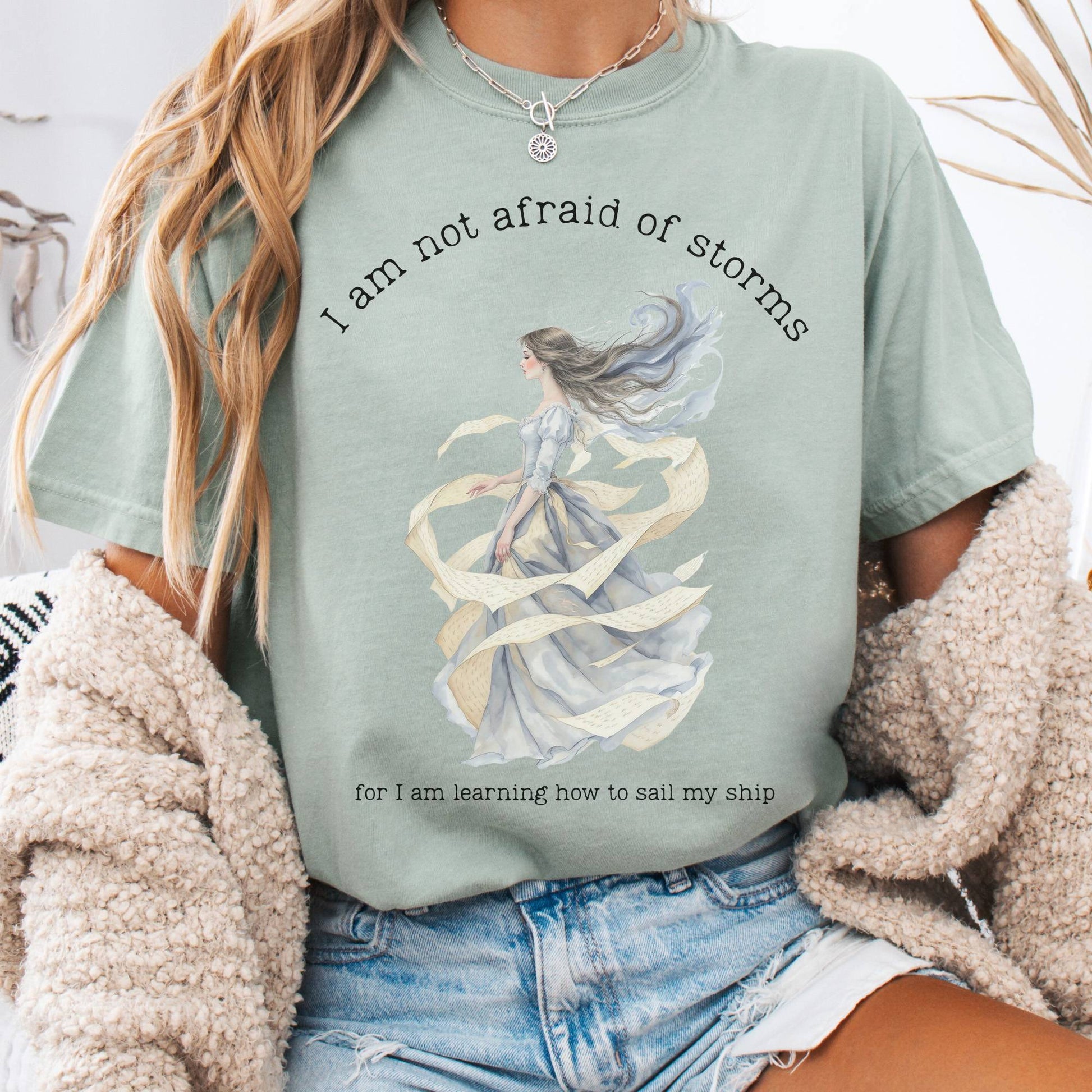 T-Shirt Bay / S I Am Not Afraid of Storms Little Women Tee The Mystic Eden