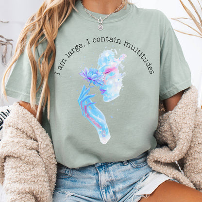 T-Shirt Bay / S I Contain Multitudes Walt Whitman Tee The Mystic Eden