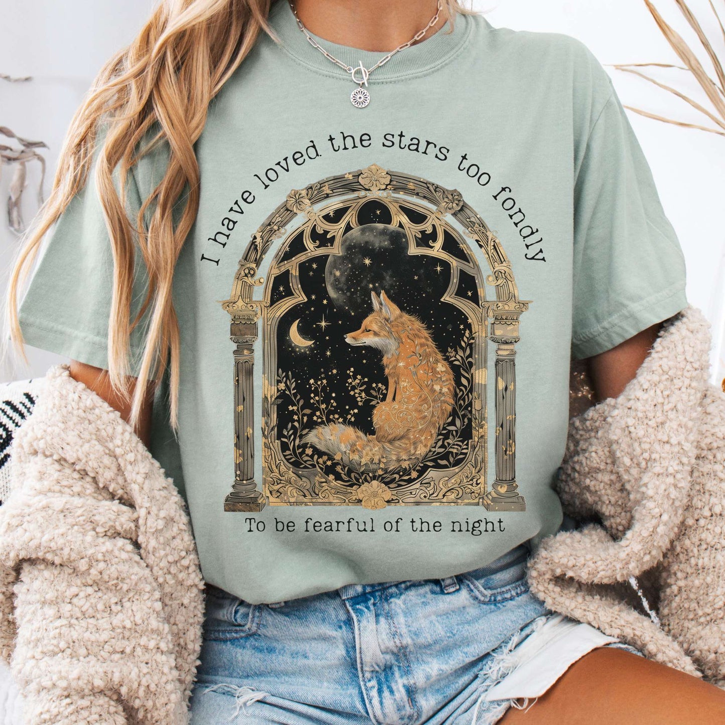 T-Shirt Bay / S I Have Loved the Stars Too Fondly Sarah Williams Poetry Tee The Mystic Eden