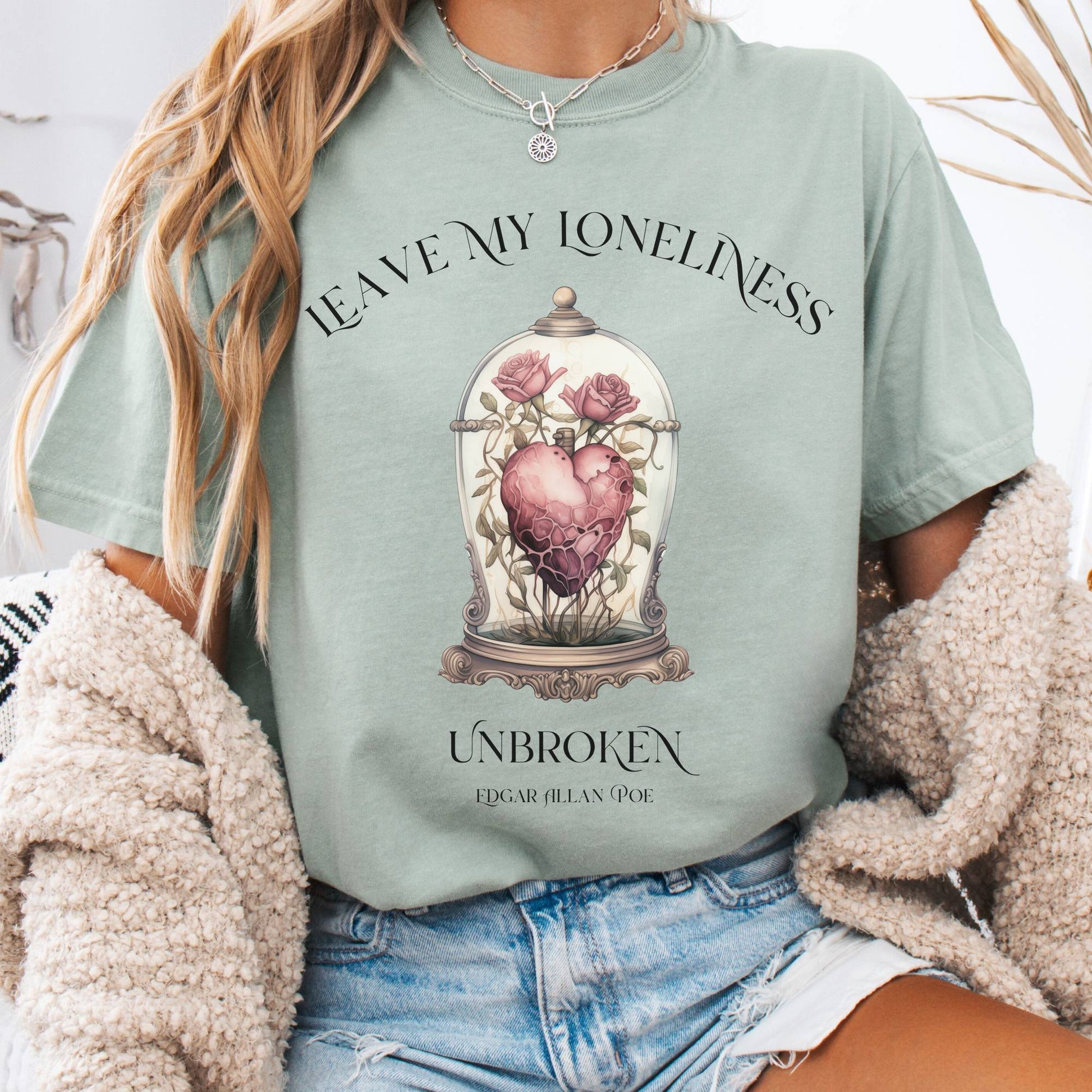 T-Shirt Bay / S Leave My Loneliness Unbroken T-Shirt – Poe Gothic Romance Tee The Mystic Eden