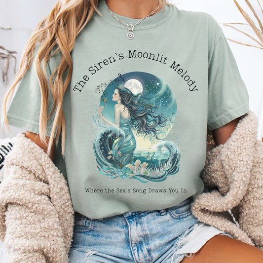 T-Shirt Bay / S The Siren's Moonlit Melody Mythology Tee The Mystic Eden