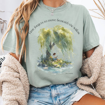 T-Shirt Bay / S Time Forgets to Move Beneath the Willow Tee The Mystic Eden