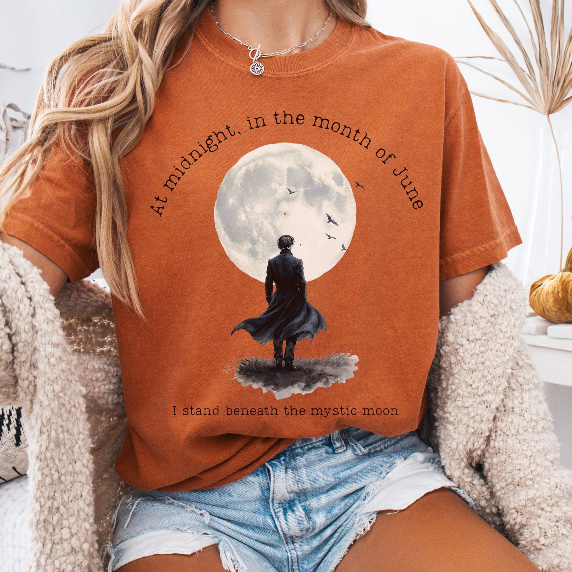 T-Shirt Beneath The Mystic Moon Edgar Allan Poe Tee The Mystic Eden