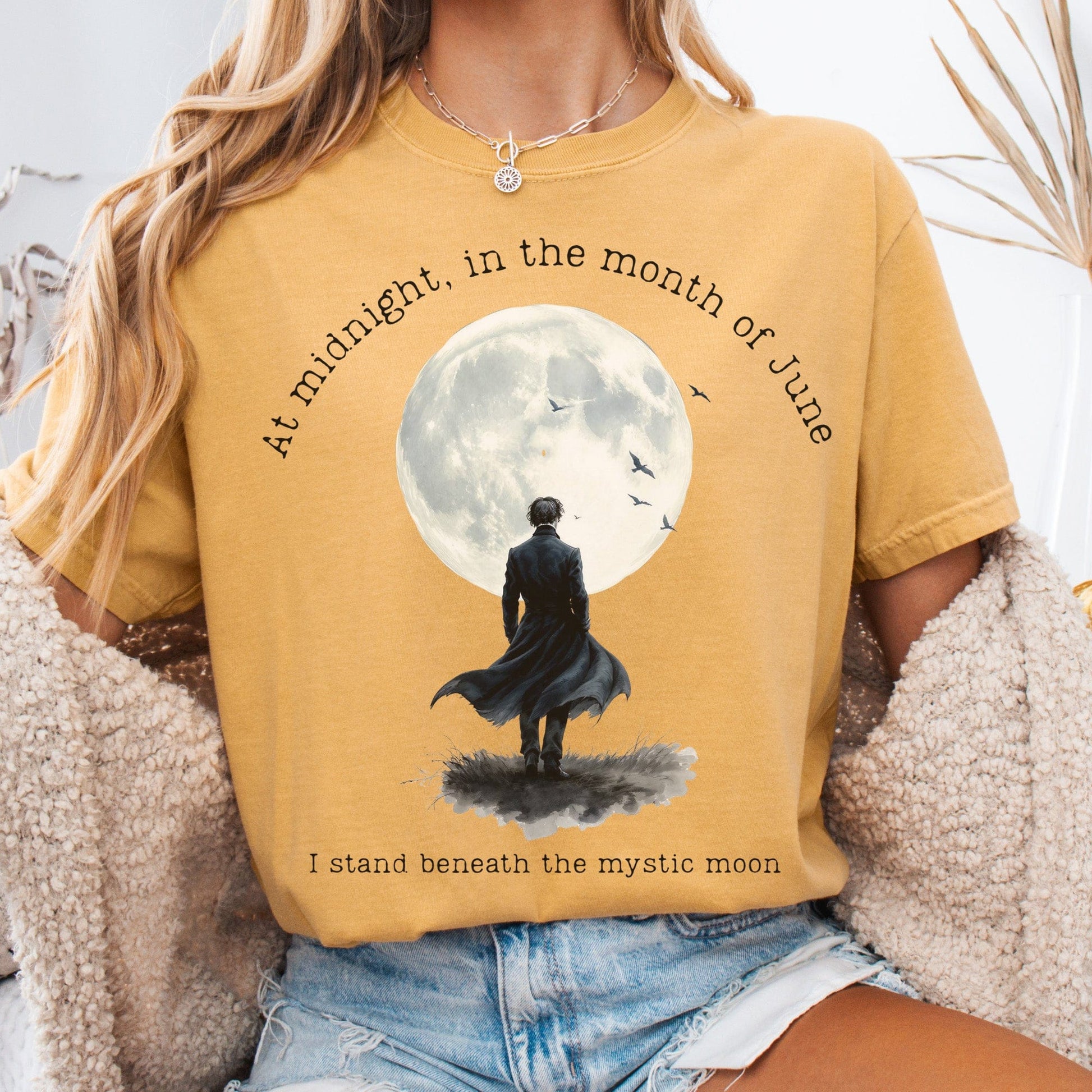 T-Shirt Beneath The Mystic Moon Edgar Allan Poe Tee The Mystic Eden