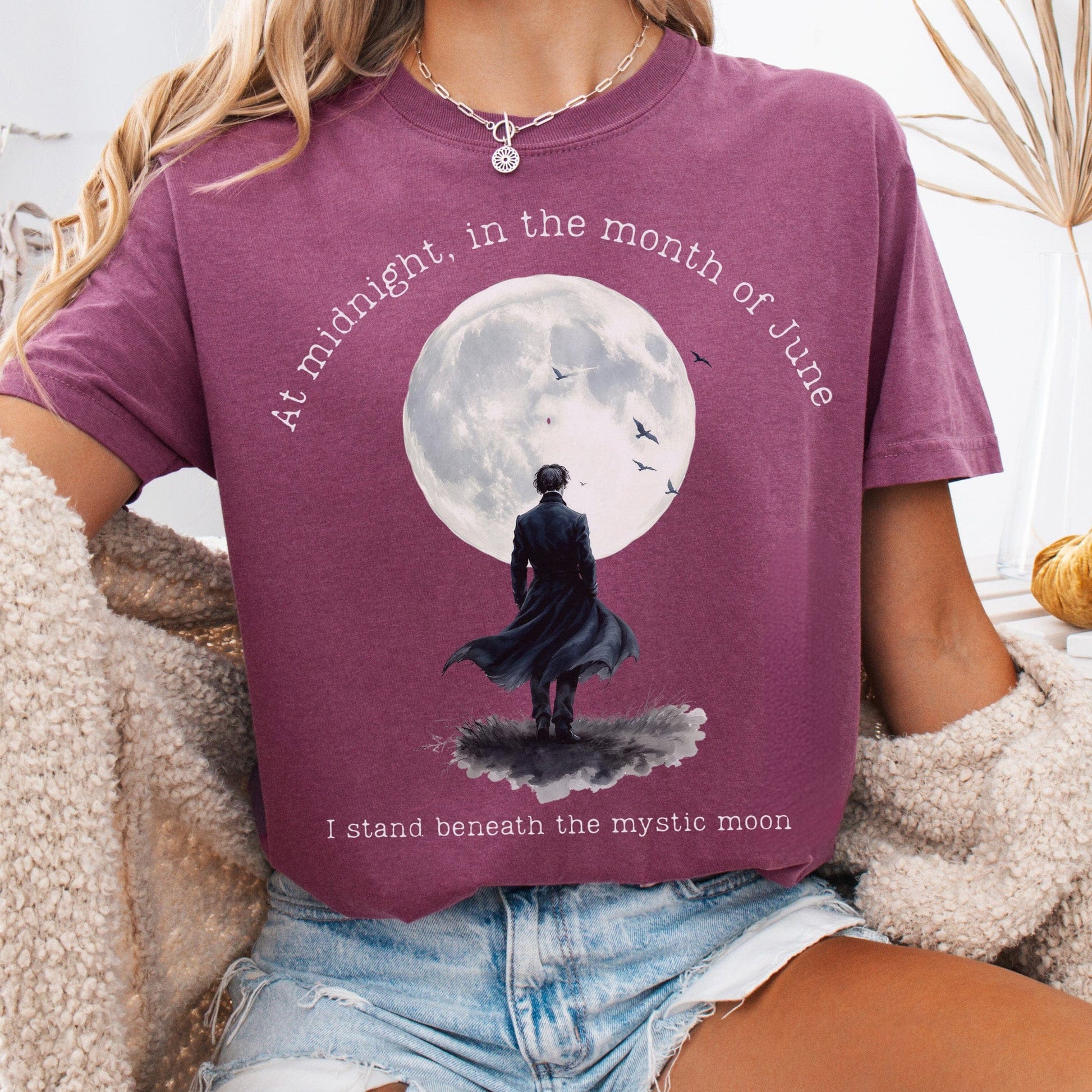 T-Shirt Beneath The Mystic Moon Edgar Allan Poe Tee The Mystic Eden
