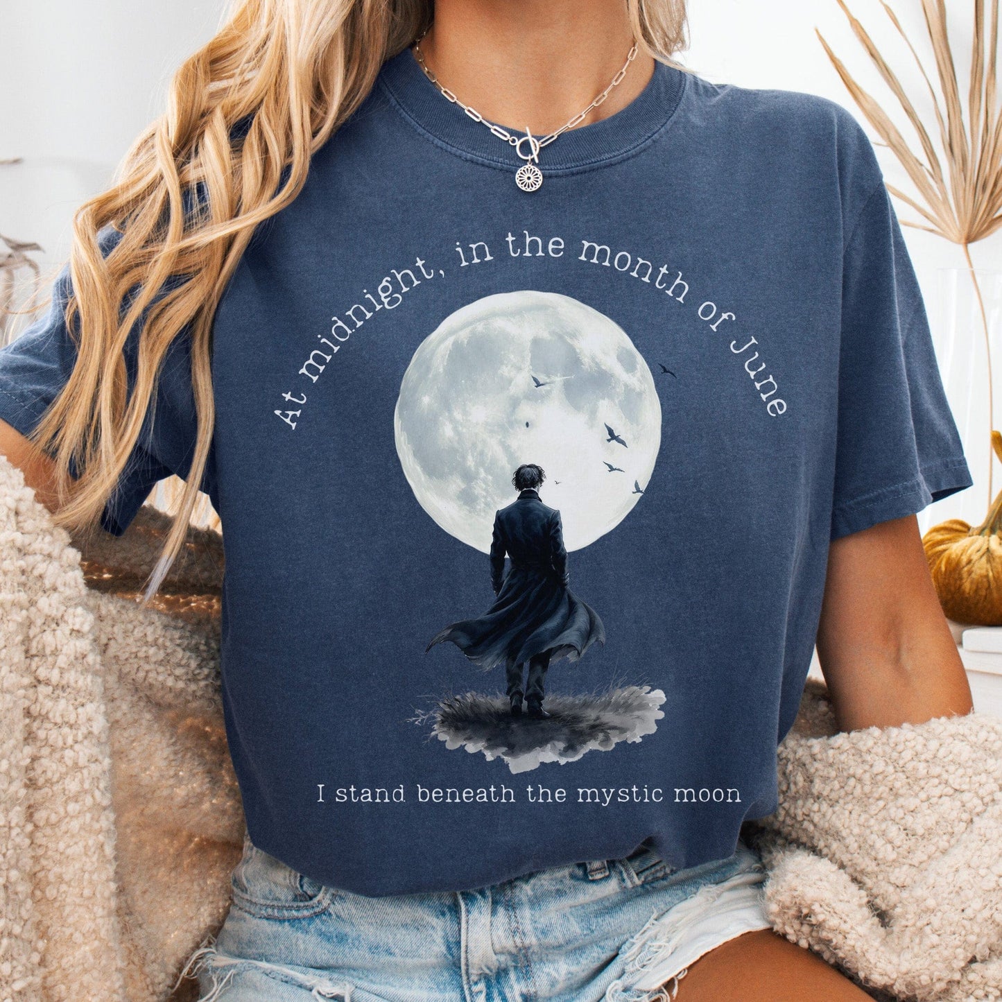 T-Shirt Beneath The Mystic Moon Edgar Allan Poe Tee The Mystic Eden