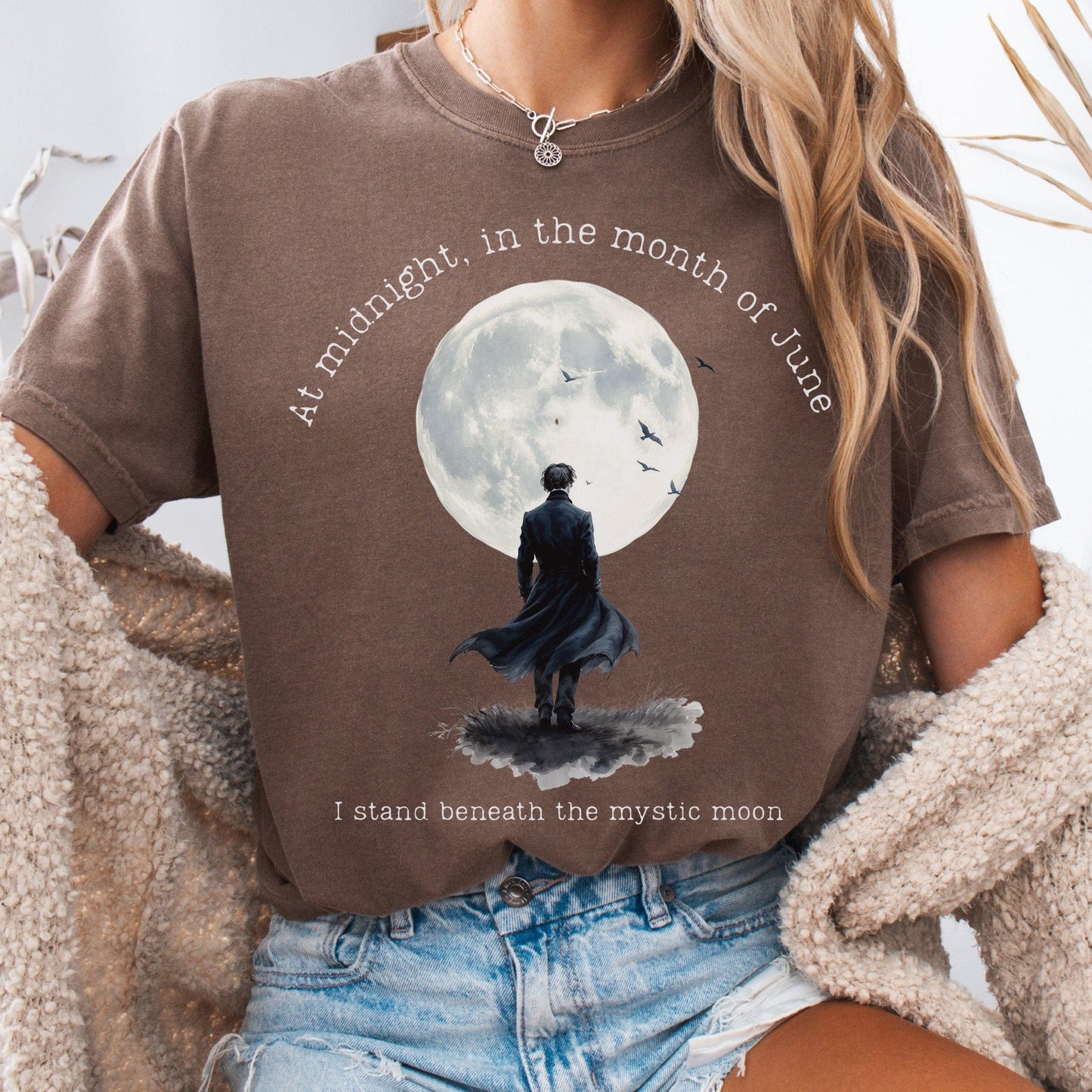 T-Shirt Beneath The Mystic Moon Edgar Allan Poe Tee The Mystic Eden
