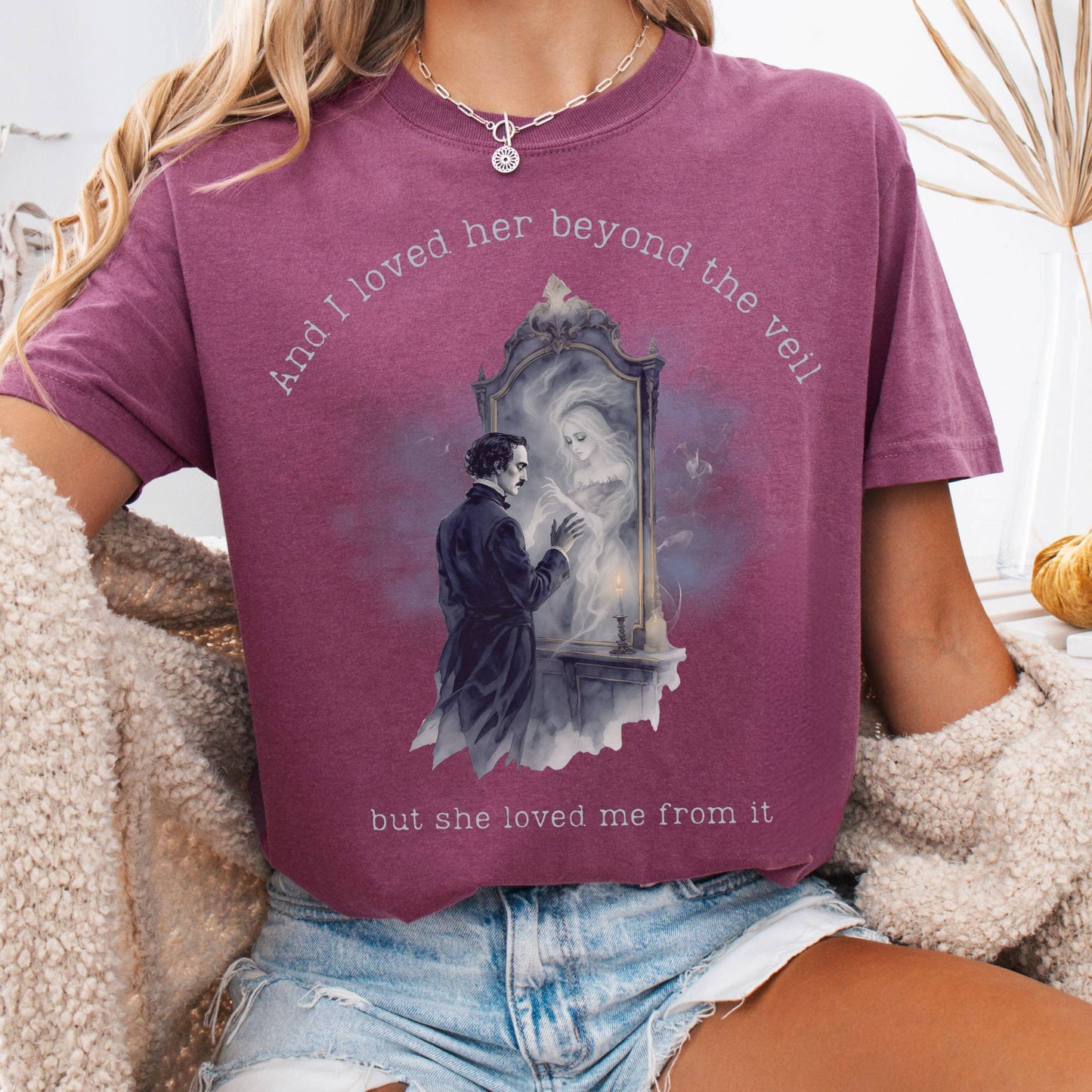 T-Shirt Berry / S And I Loved Her Beyond The Veil Poe Tee The Mystic Eden