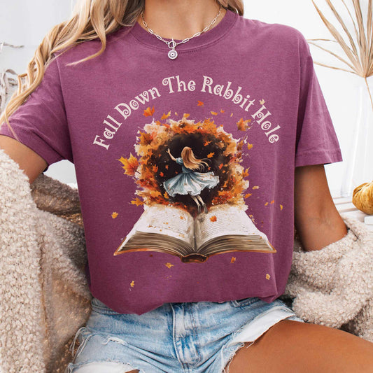 T-Shirt Berry / S 'Fall' Down the Rabbit Hole Tee The Mystic Eden