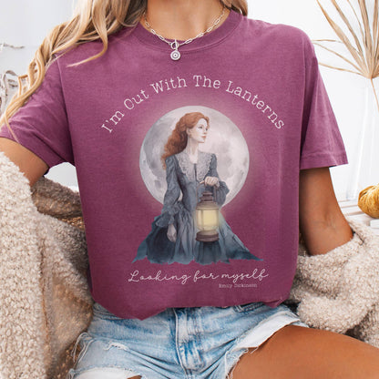 T-Shirt Berry / S I'm Out With The Lanterns Looking For Myself Emily Dickinson Tee The Mystic Eden
