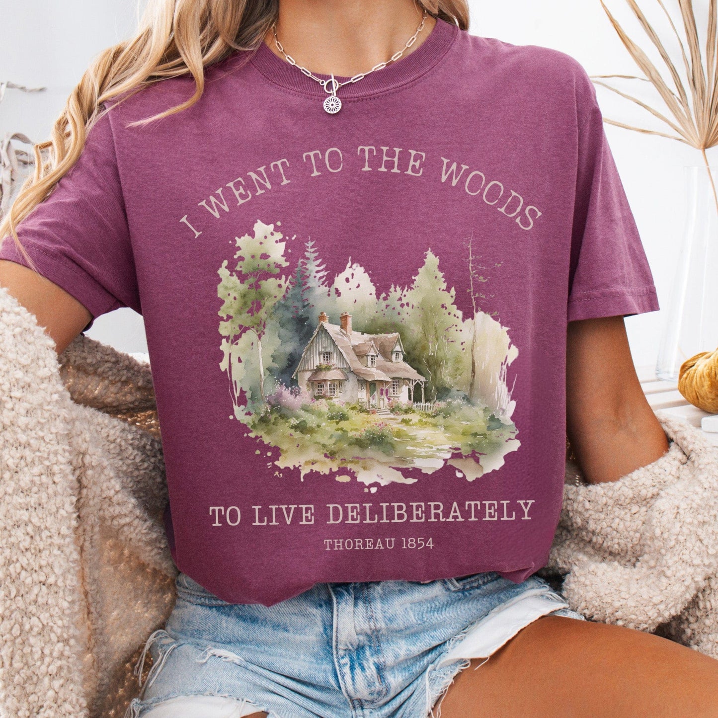 T-Shirt Berry / S I Went To the Woods To Live Deliberately Cottage Edition T-Shirt The Mystic Eden