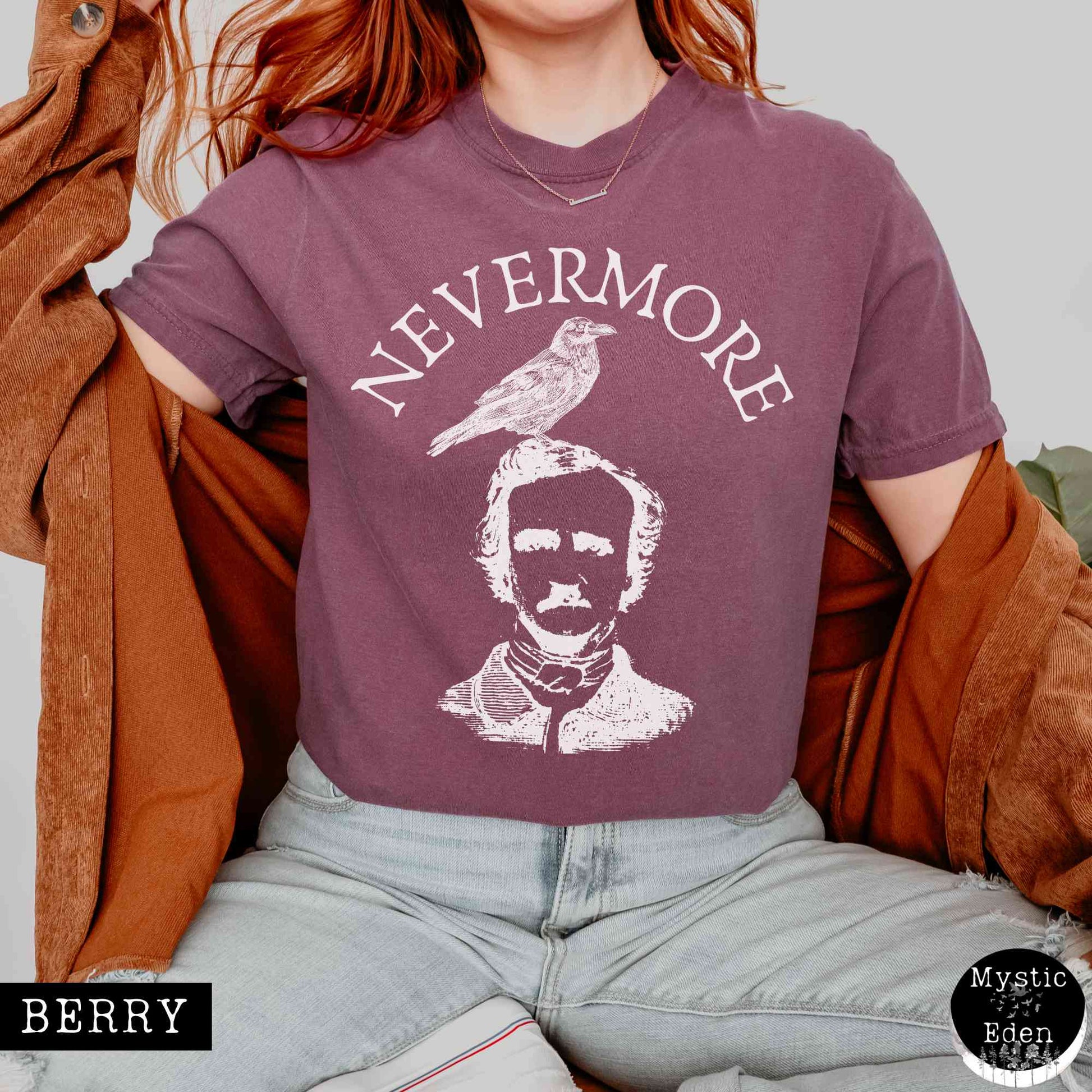 T-Shirt Berry / S Nevermore Edgar Allan Poe T-Shirt The Mystic Eden