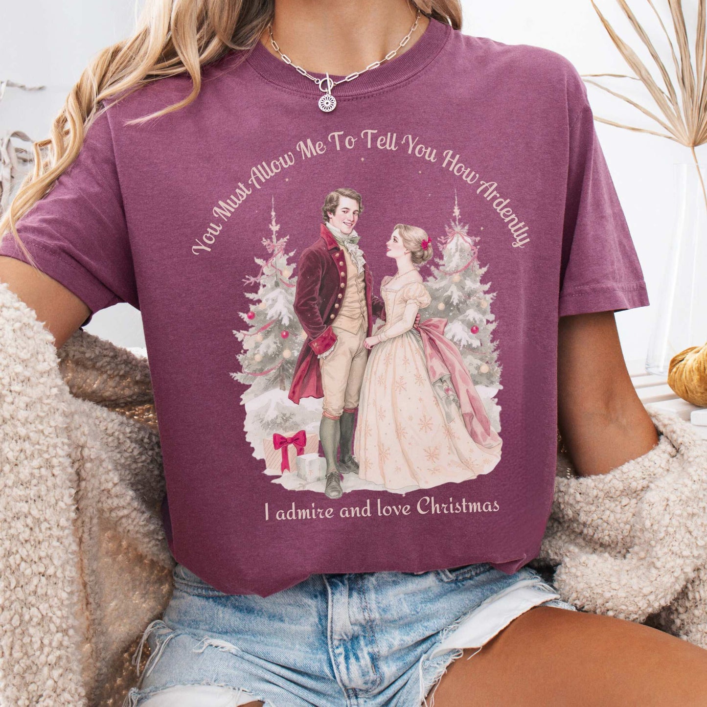 T-Shirt Berry / S Pride & Prejudice Christmas Tee The Mystic Eden