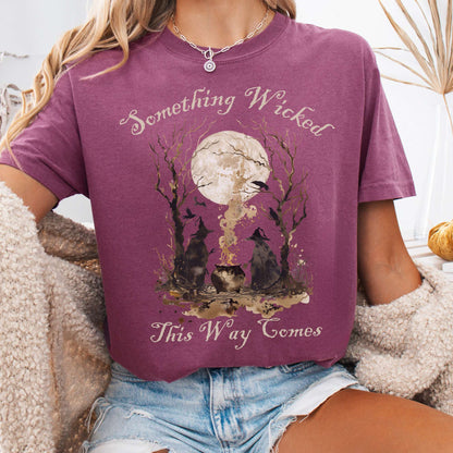 T-Shirt Berry / S Something Wicked This Way Comes, Shakespeare Macbeth Witches Shirt The Mystic Eden