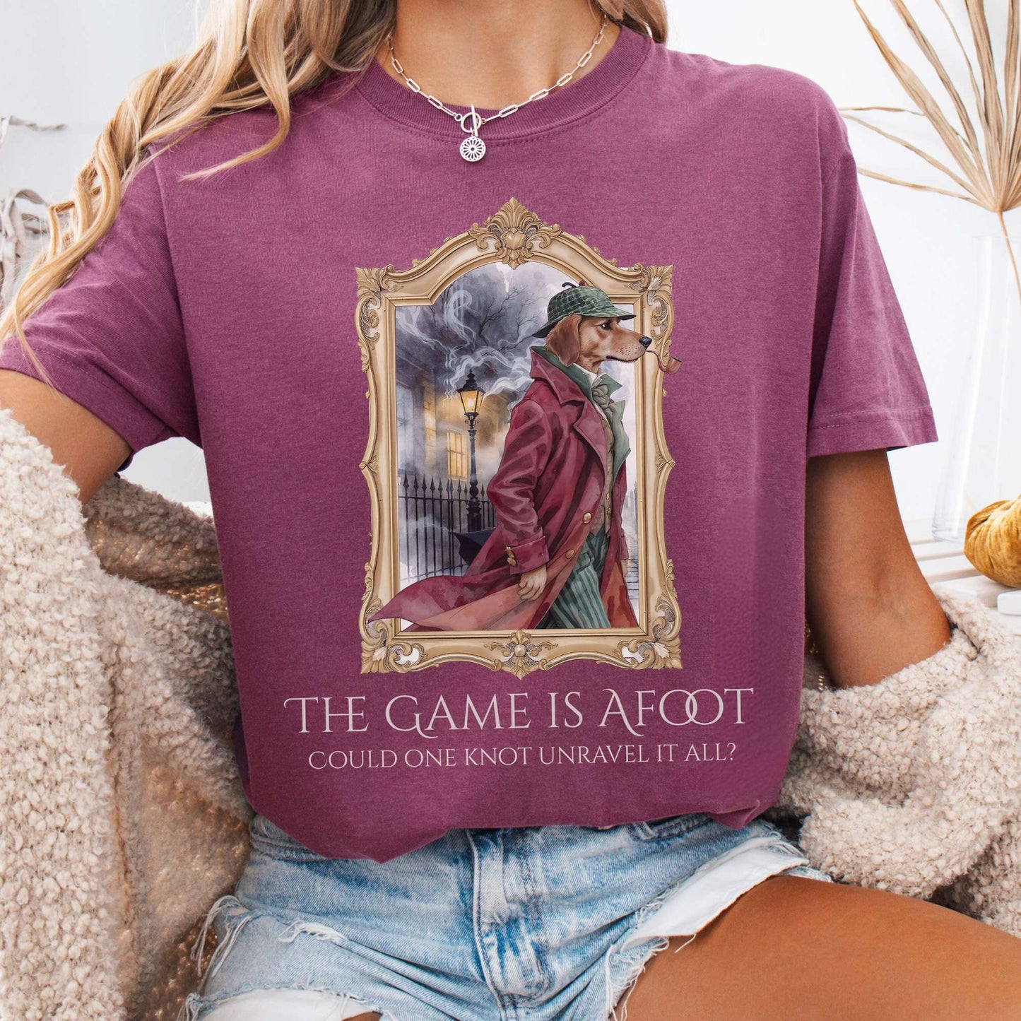 T-Shirt Berry / S The Game Is Afoot Sherlock Holmes Tee The Mystic Eden