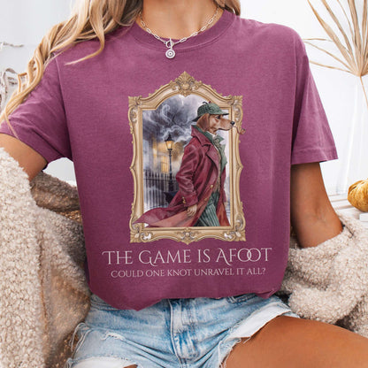 T-Shirt Berry / S The Game Is Afoot Sherlock Holmes Tee The Mystic Eden