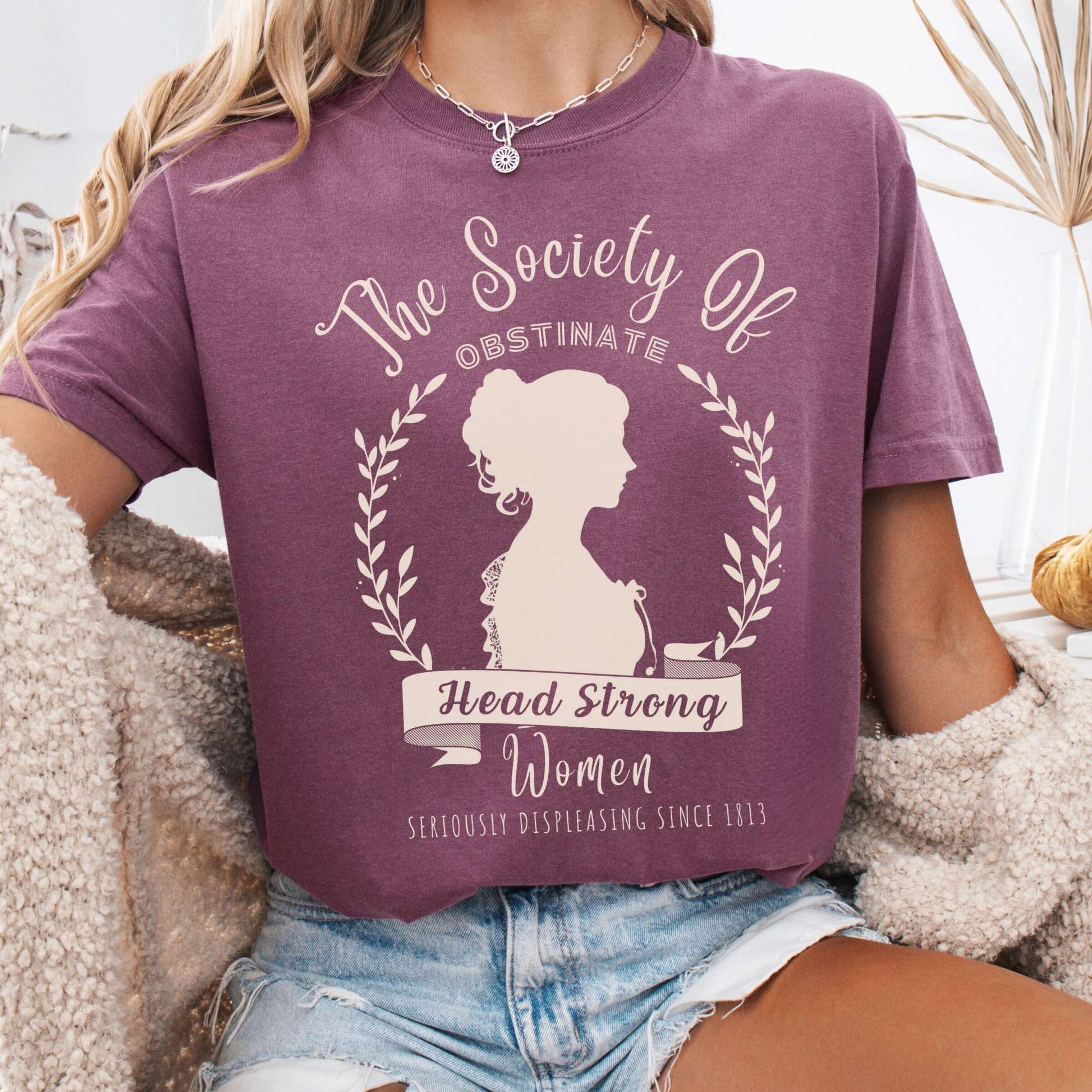 T-Shirt Berry / S The Society of Obstinate Head Strong Women Jane Austen Shirt The Mystic Eden
