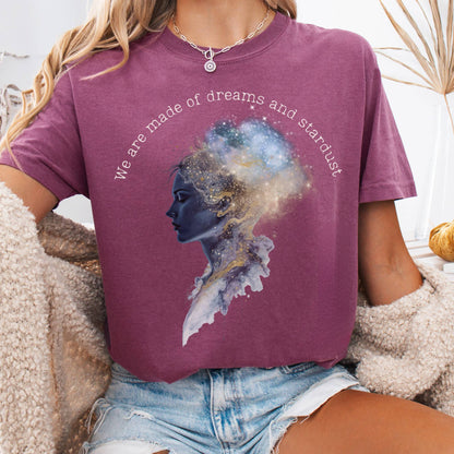 T-Shirt Berry / S We Are Made of Dreams and Stardust Tee The Mystic Eden